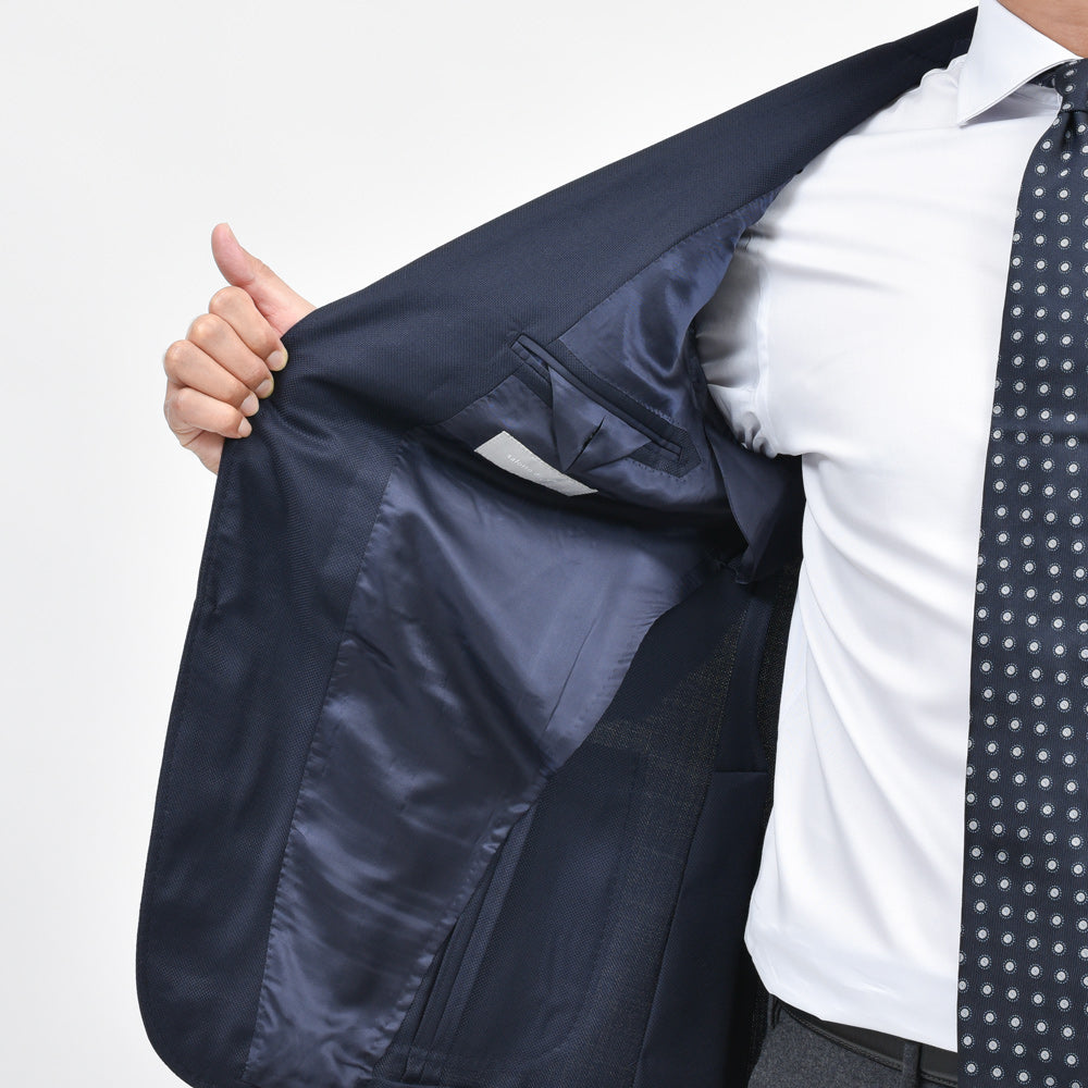 guji（グジ） SUPER130'sウールホップサックソリッド3Bジャケット GUJ-03F (MADE BY RING JACKET / LoroPianaファブリック使用)【オールシーズン