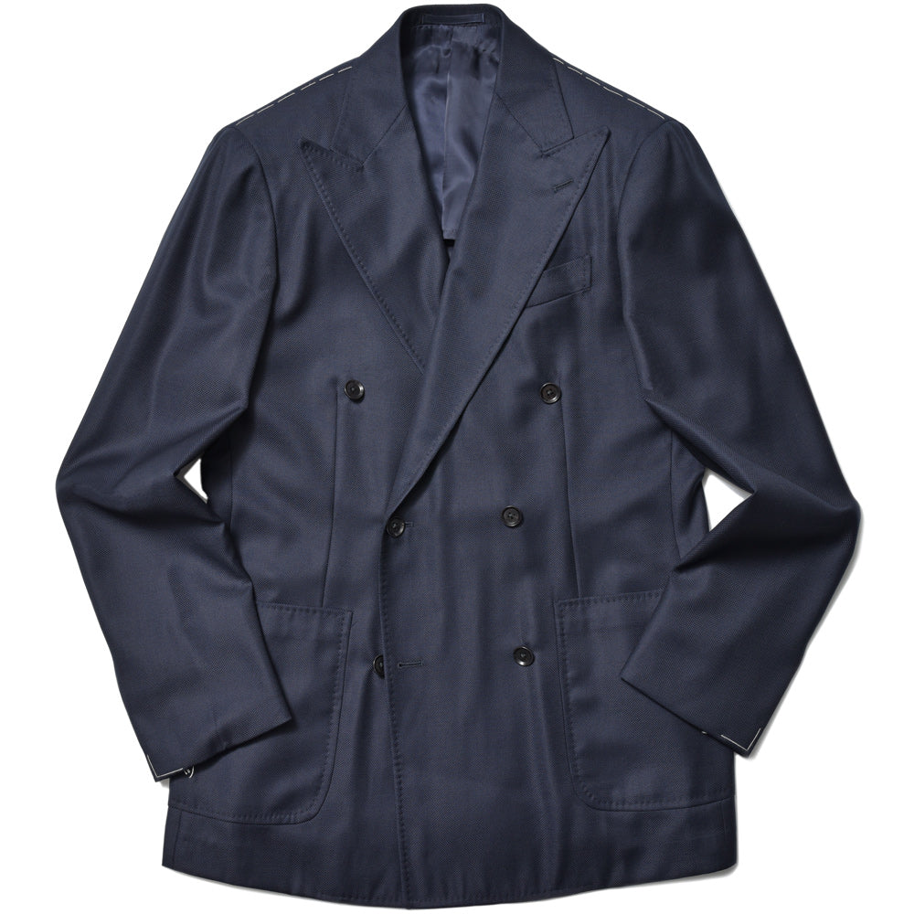 guji（グジ） SUPER130'sウールホップサックソリッド6Bダブルジャケット GUJ-03F (MADE BY RING JACKET / LoroPianaファブリック使用)【オールシ
