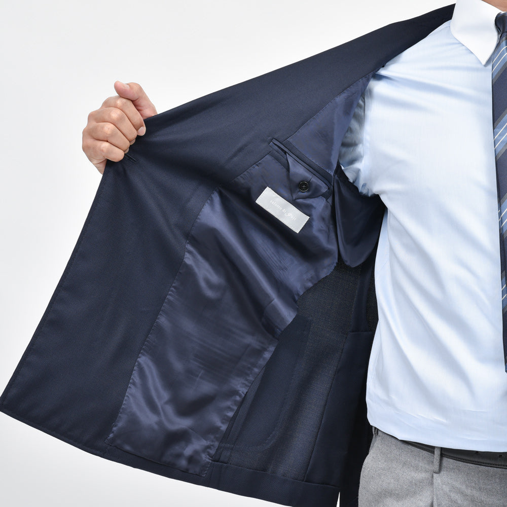 guji（グジ） SUPER130'sウールホップサックソリッド6Bダブルジャケット GUJ-03F (MADE BY RING JACKET / LoroPianaファブリック使用)【オールシ