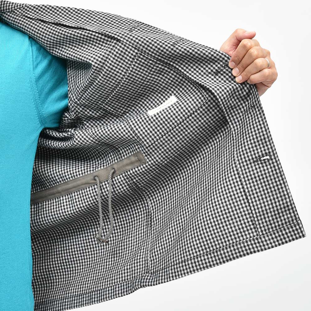 COHERENCE コヒーレンス VERNON-D ウール ツイル ROVER WOOL TWILL ギンガムチェック ミリタリーシャツジャケット