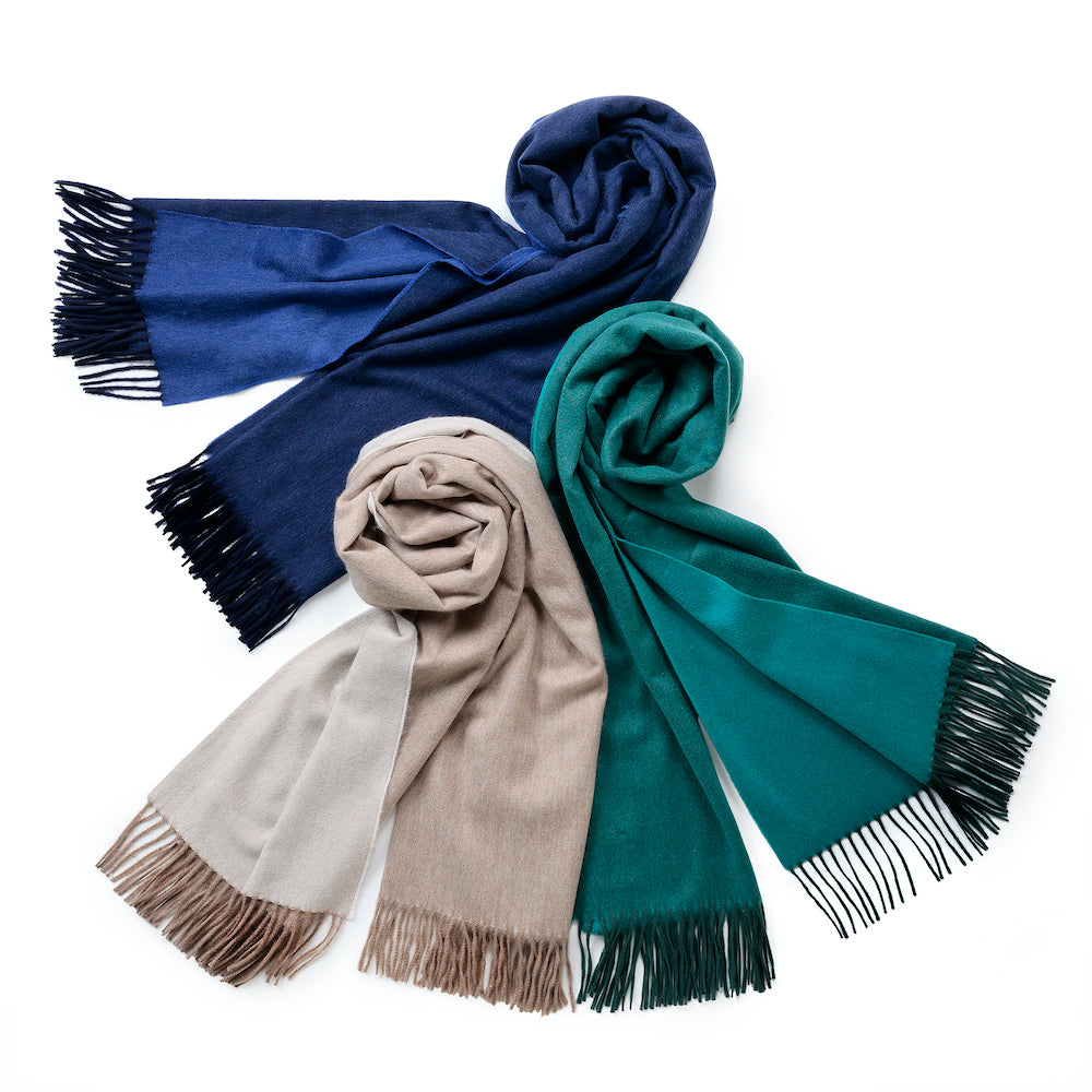 ベグ アンド コー / カシミア リバーシブル ストール/Arran Reversible Stole/183cm×73cm