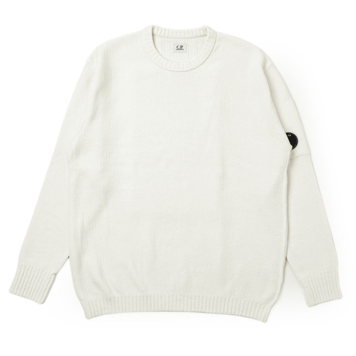 シーピーカンパニー / 製品染め コットン レンズ付き シェニール クルーネックニット / 17CMKN086A / GAUZE  / ホワイト