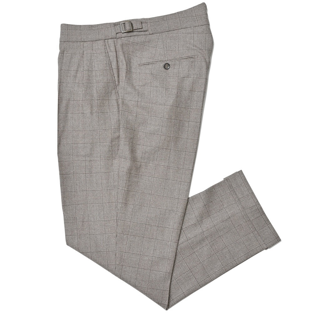 BERWICH（ベルウィッチ） SCOTCHスコッチ Loro Piana ストレッチウールサキソニーグレンチェック2インプリーツクロップドパンツ LP1760X