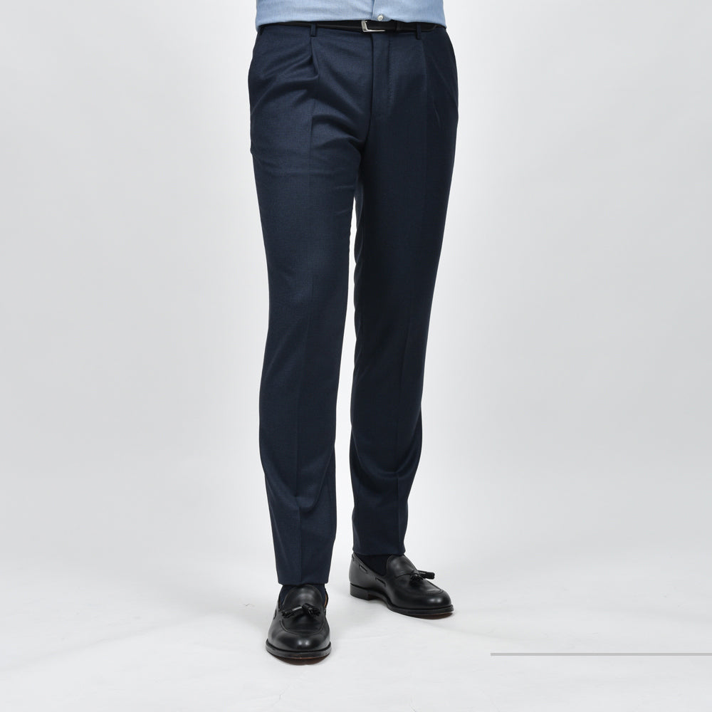 INCOTEX（インコテックス） SLIM FIT SUPER110'sウールサキソニーハウンドトゥース1Pテーパードパンツ 1T0031-1753A/21680 13042203052