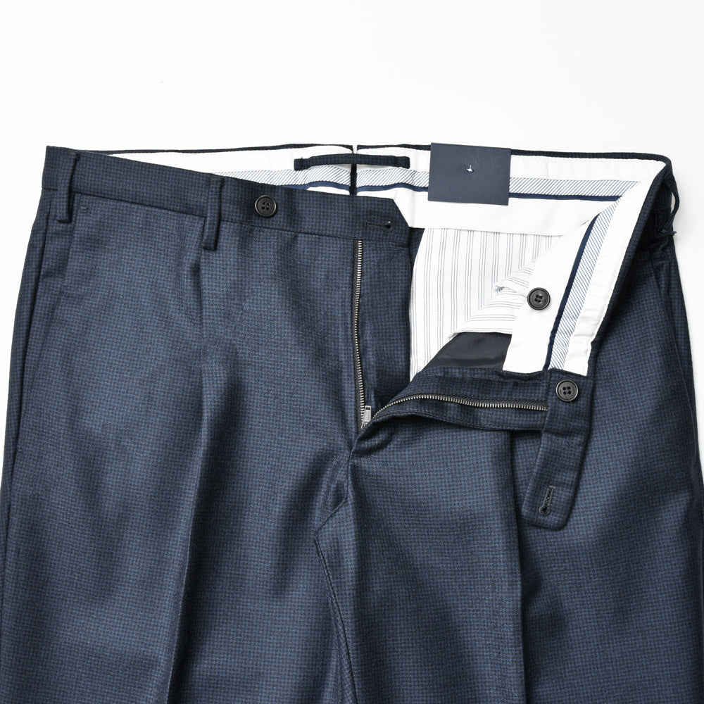 INCOTEX（インコテックス） SLIM FIT SUPER110'sウールサキソニーハウンドトゥース1Pテーパードパンツ 1T0031-1753A/21680 13042203052