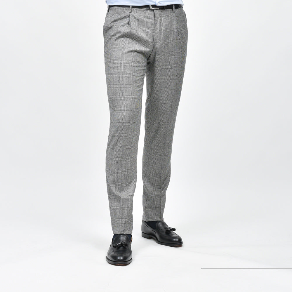 INCOTEX（インコテックス） SLIM FIT SUPER110'sウールサキソニーチェック1Pテーパードパンツ 1T0031-1783A/21681 13042206052