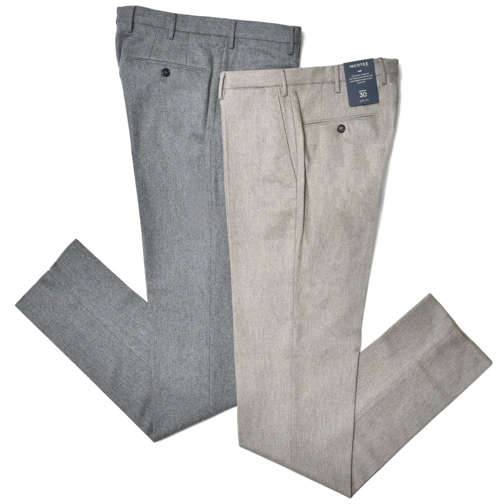 INCOTEX（インコテックス） SLIM FIT HIGH COMFORT ウールフランネルストレッチテーパードパンツ 1T0035-40932/21574 13046032052