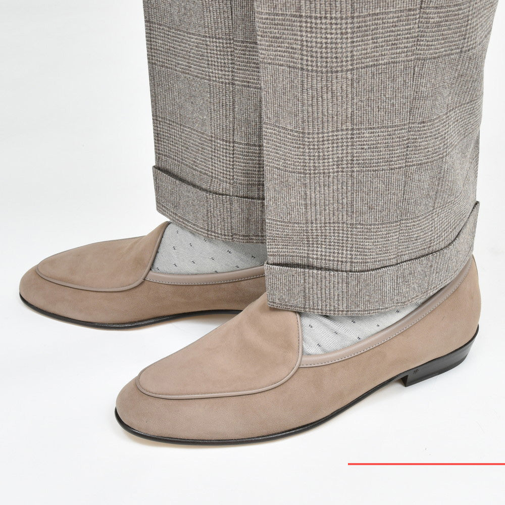 BAUDOIN & LANGE（ボードイン アンド ランジ） ゴートレザープレーンベルジャンシューズ SAGAN CLASSIC LOFER SUEDE/29529