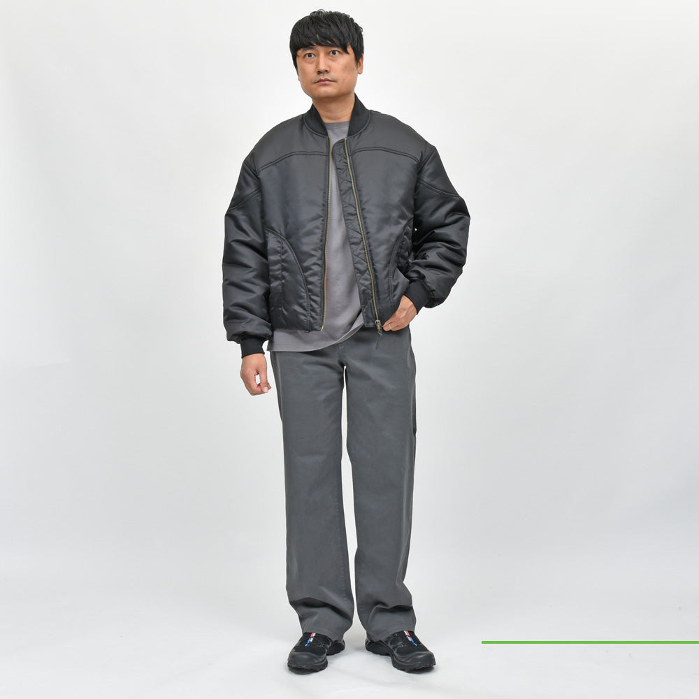 Bacon（ベーコン） W BOMBER TWILL ナイロンツイルパデットボマーブルゾン BACNUGIU480