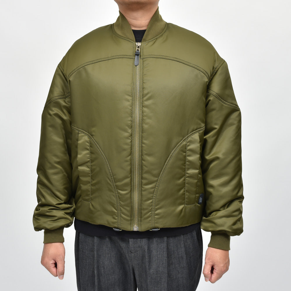 Bacon（ベーコン） W BOMBER TWILL ナイロンツイルパデットボマーブルゾン BACNUGIU480