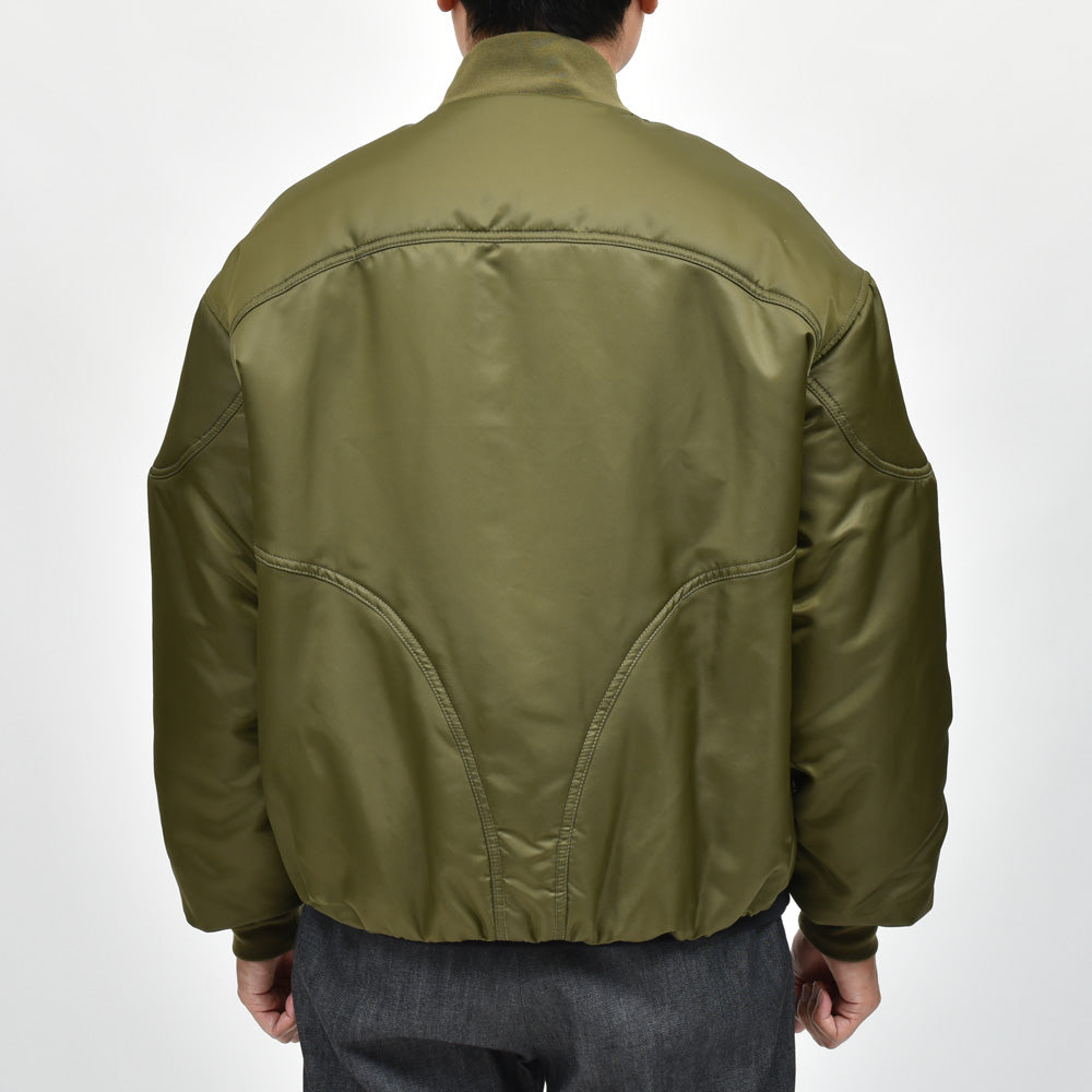 Bacon（ベーコン） W BOMBER TWILL ナイロンツイルパデットボマーブルゾン BACNUGIU480