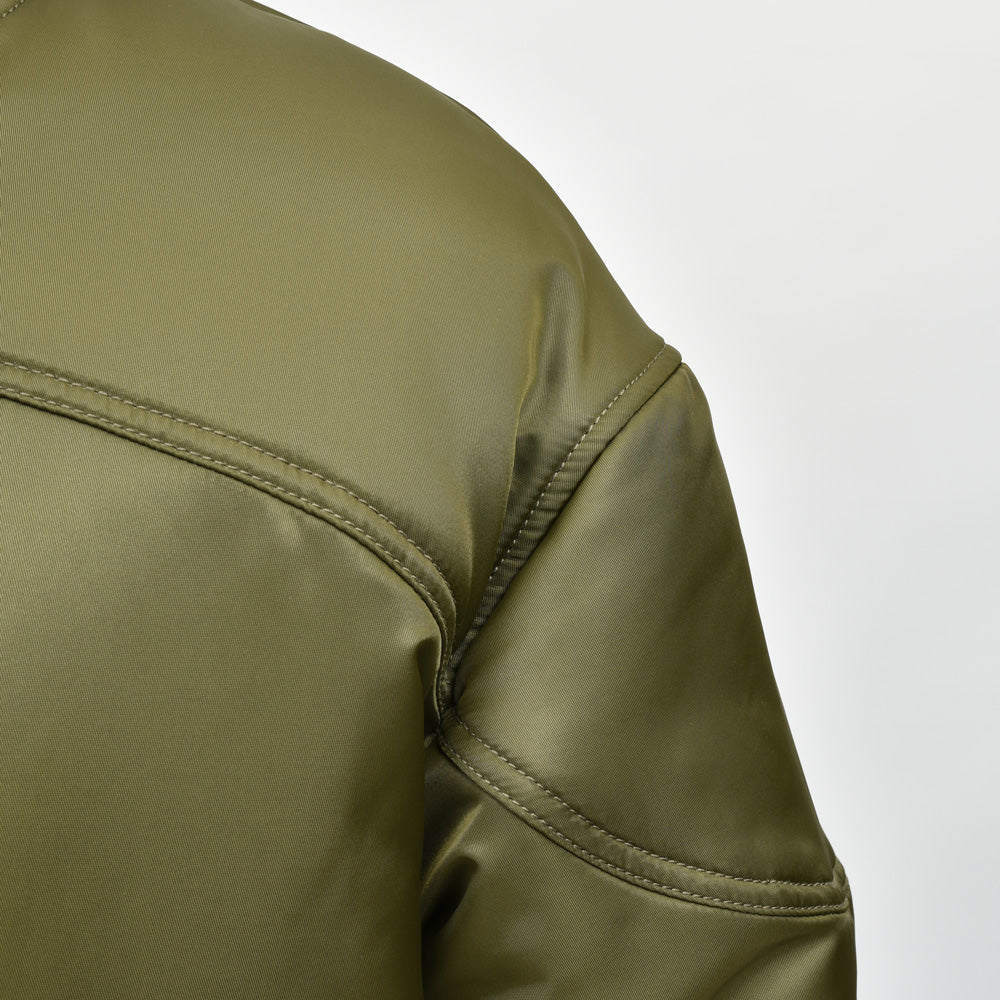 Bacon（ベーコン） W BOMBER TWILL ナイロンツイルパデットボマーブルゾン BACNUGIU480