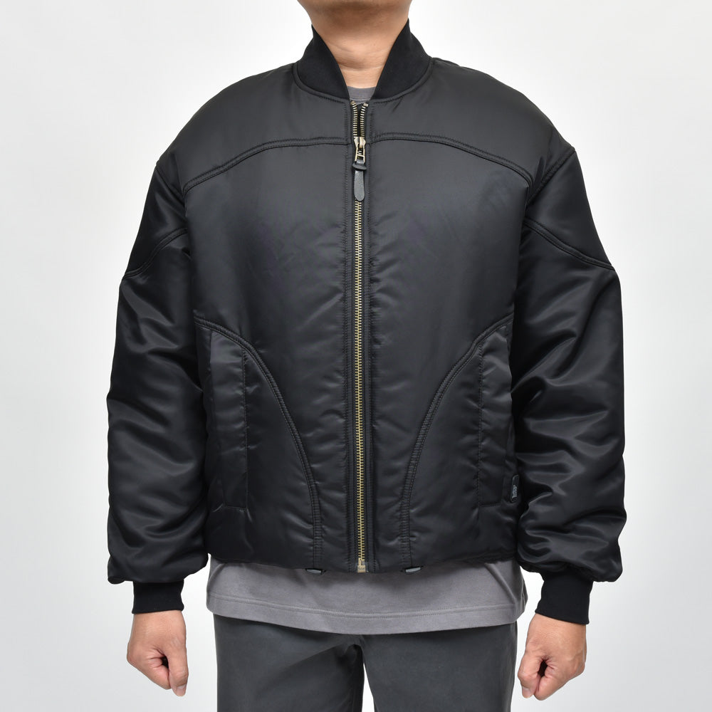 Bacon（ベーコン） W BOMBER TWILL ナイロンツイルパデットボマーブルゾン BACNUGIU480