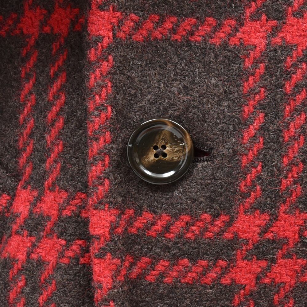 LARDINI（ラルディーニ） ブラッシュドウールライトツィードダブルウインドーペーンダブルブレストチェスターコート JA23027/IVC63611 4216-723027611