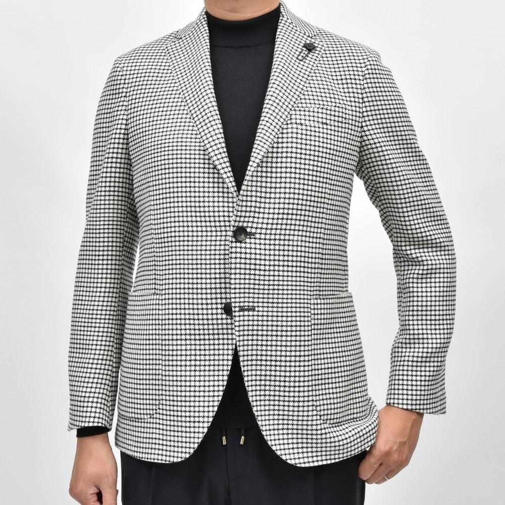 LARDINI（ラルディーニ） ADVANCEアドヴァンス ウールライトツィードグラフチェック3Bジャケット JA6000AQ/IVSF63501 4216-A6000AQ501