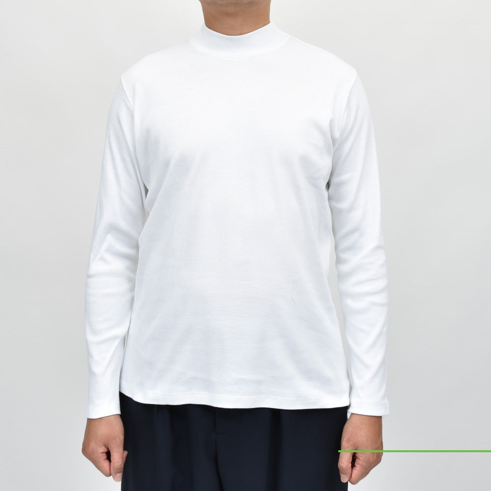 MAISON CORNICHON（メゾン コルニション) コットンフライスモックネックL/Sカットソー