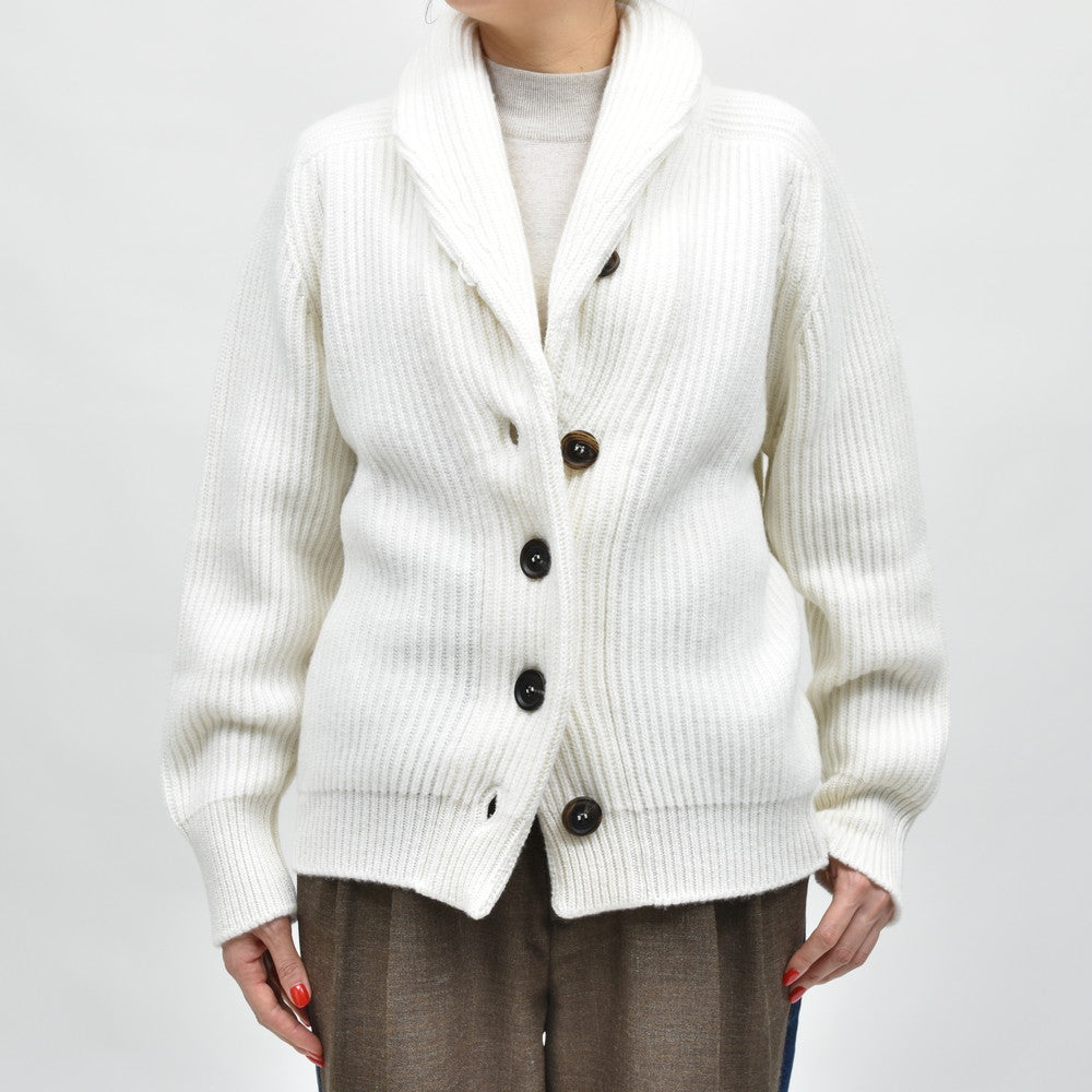 BEGG X CO(ベグ アンド コー)<BR>Mini Yacht Cardigan ローゲージカシミアショールカラーニットカーディガン