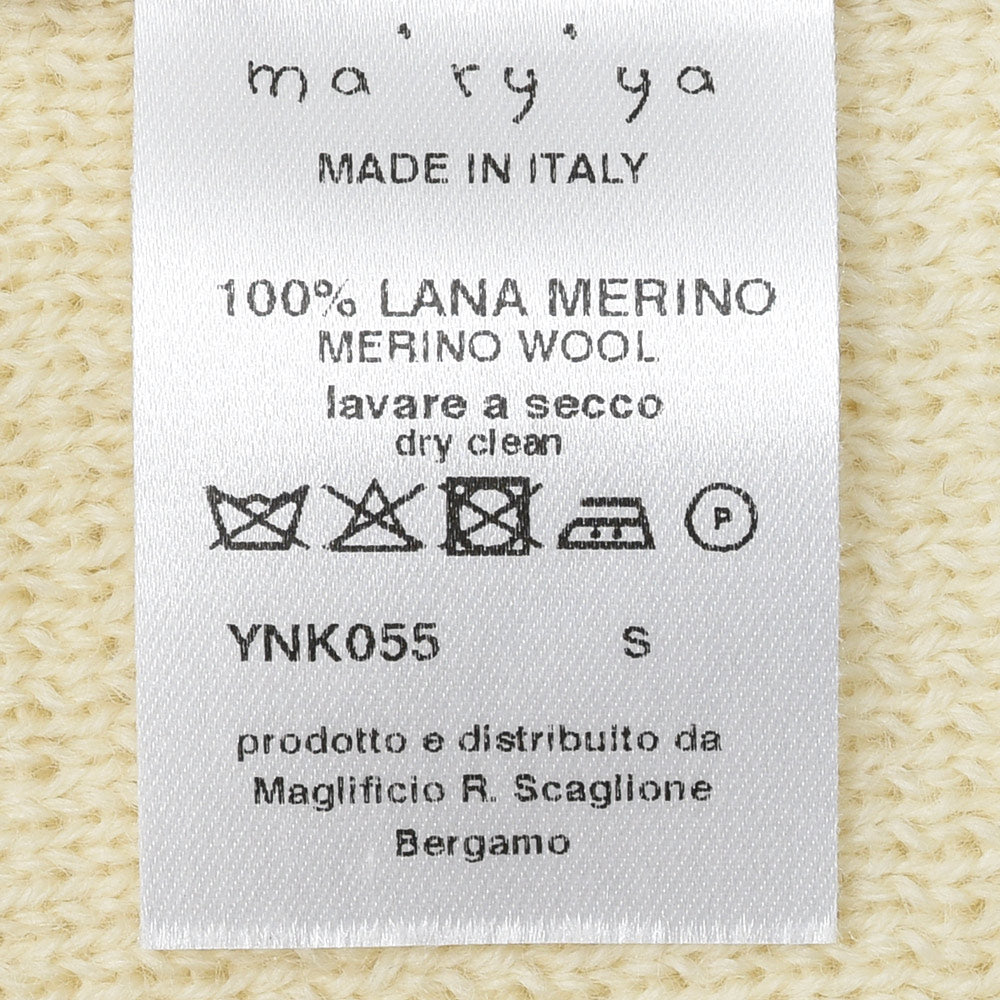 ma'ry'ya（マリア） YNK055 ウールリブハーフジップニット