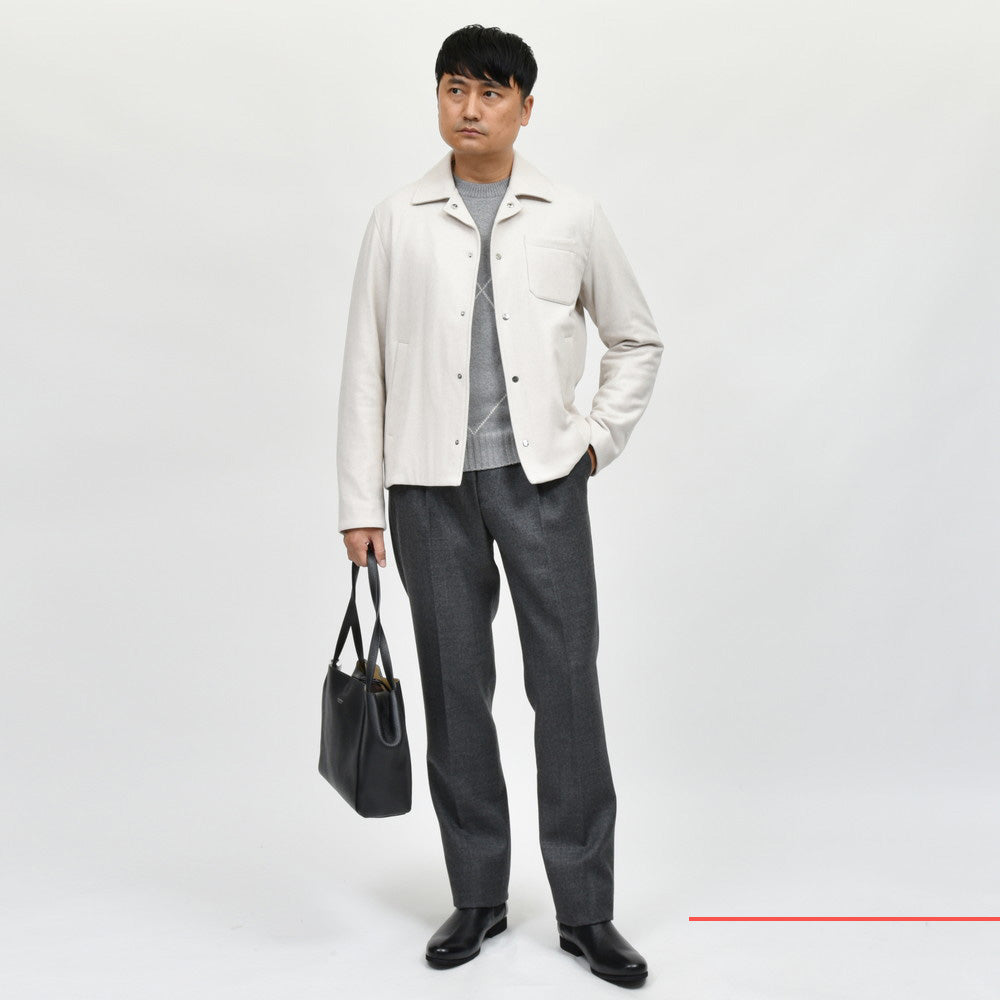 HERNO（ヘルノ） ウールリヨセルライトフランネルパデッドジャケット GI000445U-33429R