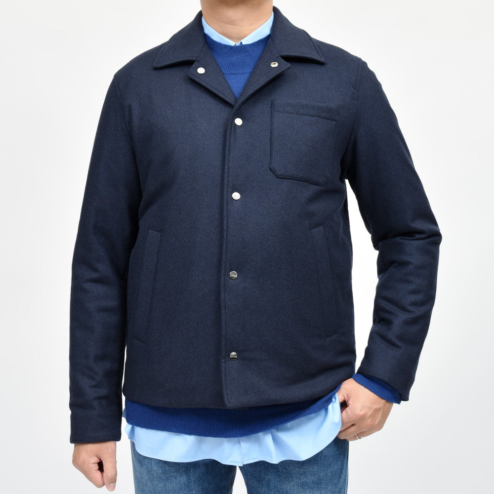 HERNO（ヘルノ） ウールリヨセルライトフランネルパデッドジャケット GI000445U-33429R