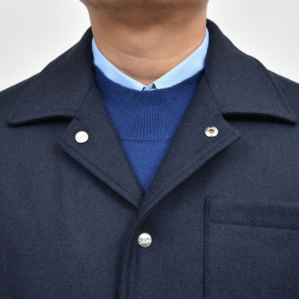 HERNO（ヘルノ） ウールリヨセルライトフランネルパデッドジャケット GI000445U-33429R