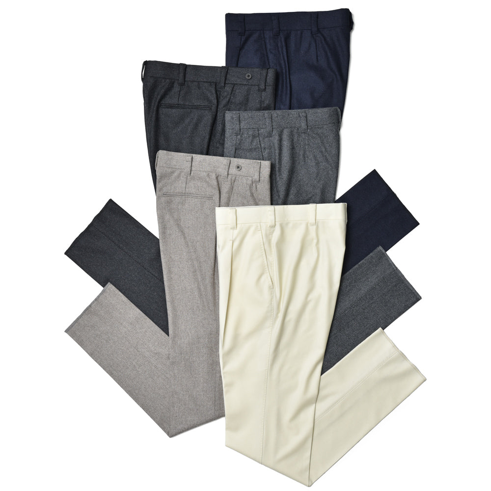 IGARASHI TROUSERS（五十嵐トラウザーズ） ウールフランネルソリッド1プリーツスリムテーパードパンツ IGT/1OUTP-01 13042207187
