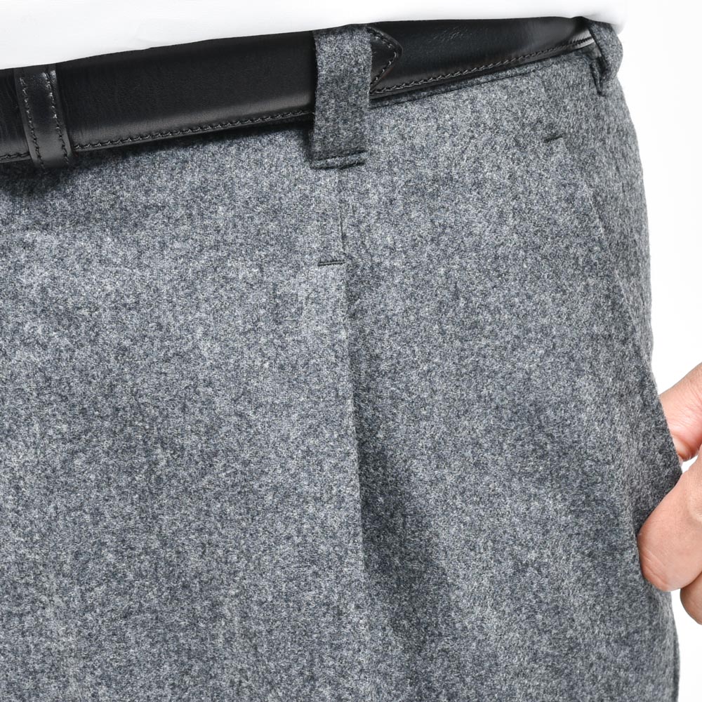 IGARASHI TROUSERS（五十嵐トラウザーズ） ウールフランネルソリッド1プリーツスリムテーパードパンツ IGT/1OUTP-01 13042207187