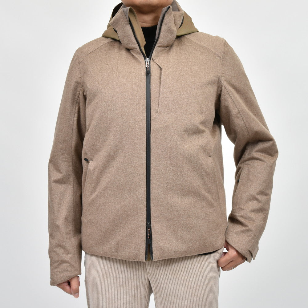SEASE（シーズ） BALMA JACKET ウォーターレペレントカシミアサキソニーパデッドフーディーブルゾン 0S031TN