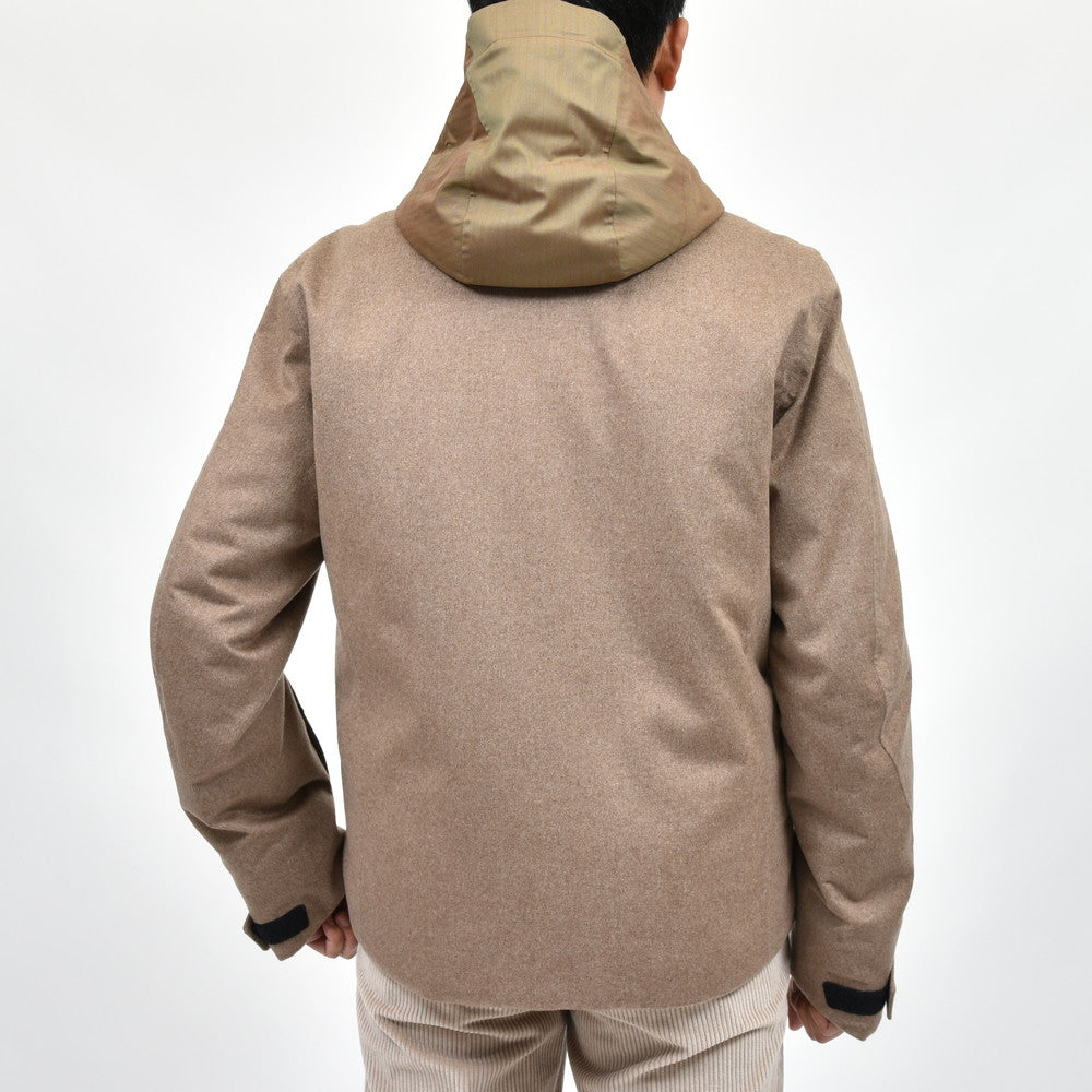 SEASE（シーズ） BALMA JACKET ウォーターレペレントカシミアサキソニーパデッドフーディーブルゾン 0S031TN