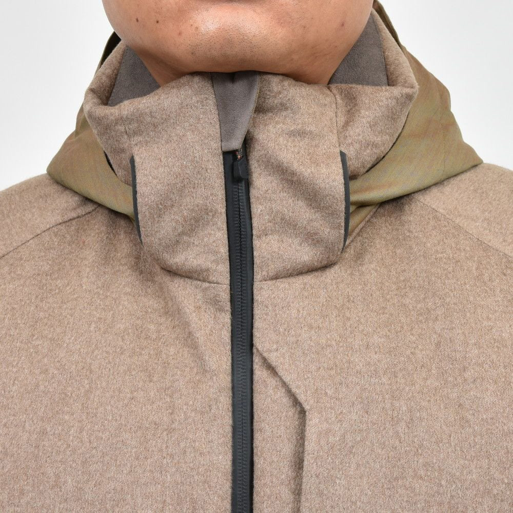 SEASE（シーズ） BALMA JACKET ウォーターレペレントカシミアサキソニーパデッドフーディーブルゾン 0S031TN