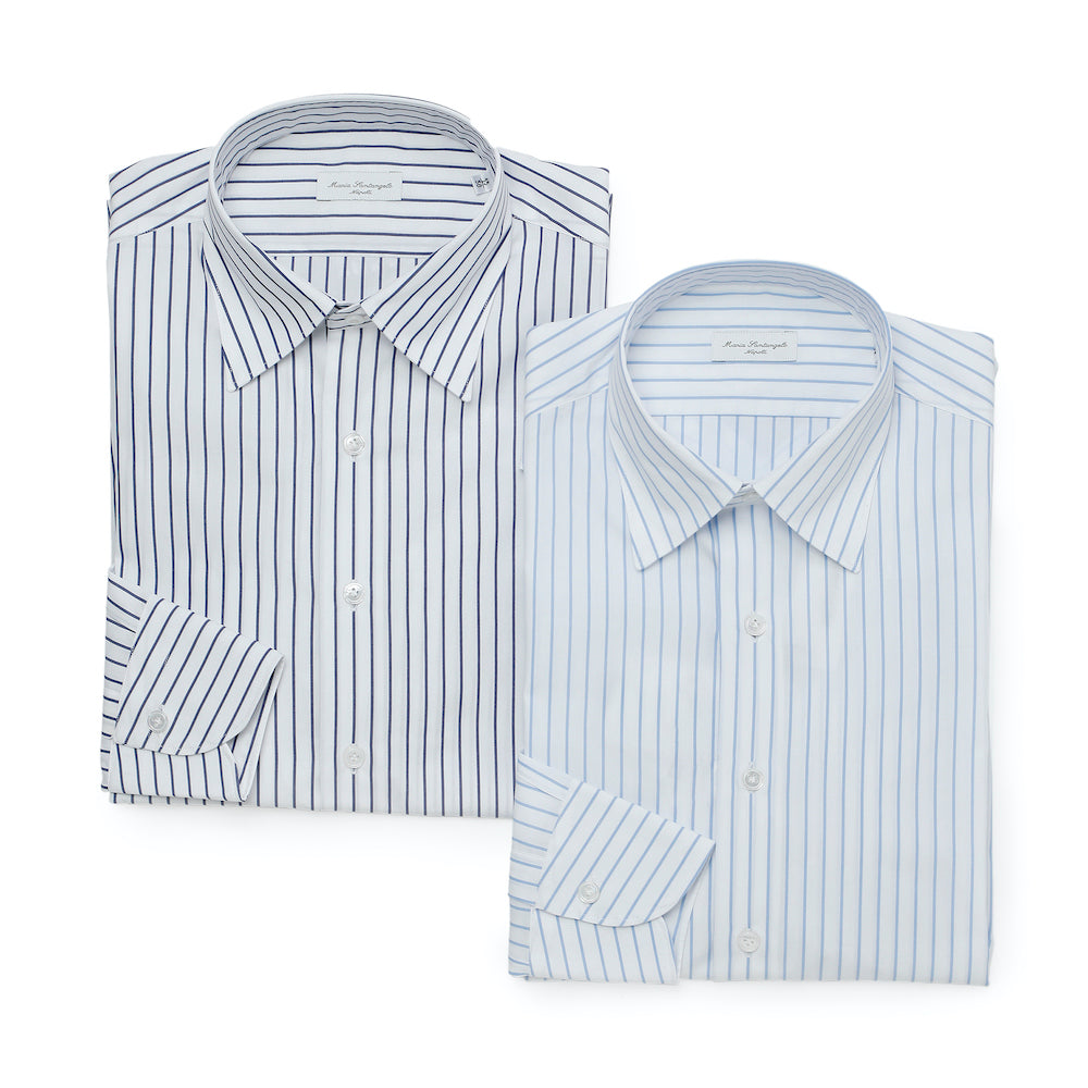 マリア・サンタンジェロ / ストライプ レギュラーカラー シャツ/SLIM FIT/18-PR00