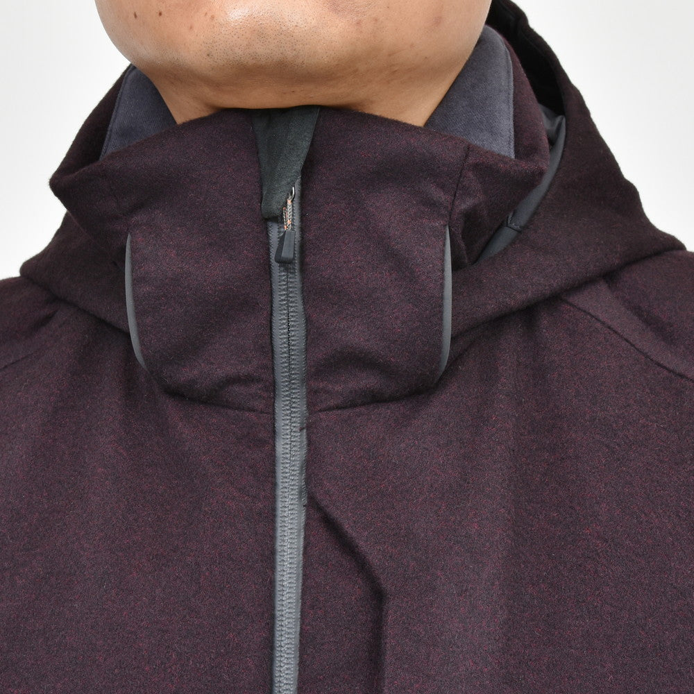 SEASE（シーズ） BALMA JACKET ウォーターレペレントカシミアサキソニーパデッドフーディーブルゾン SE242UAC0S031TN193