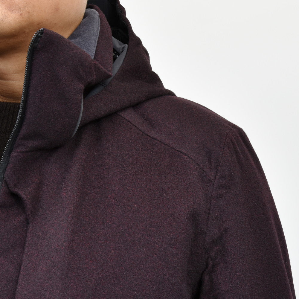 SEASE（シーズ） BALMA JACKET ウォーターレペレントカシミアサキソニーパデッドフーディーブルゾン SE242UAC0S031TN193