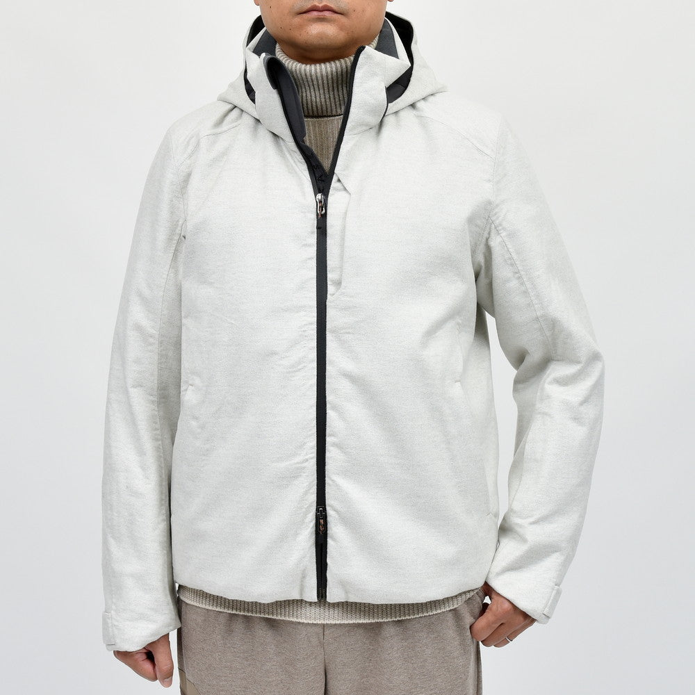 SEASE（シーズ） BALMA JACKET ウォーターレペレントカシミアサキソニーパデッドフーディーブルゾン SE242UAC0S031TN194