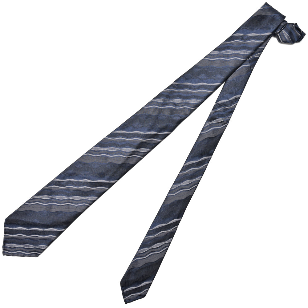 TIE YOUR TIE（タイ ユア タイ） シルクウエーブストライプセッテピエゲタイ T683950107 18246201179