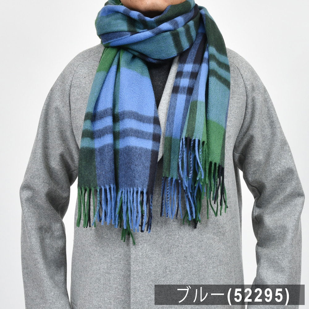 Joshua Ellis（ジョシュア エリス） カシミアチェック大判ストール 70×190