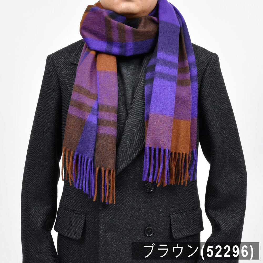 Joshua Ellis（ジョシュア エリス） カシミアチェック大判ストール 70×190