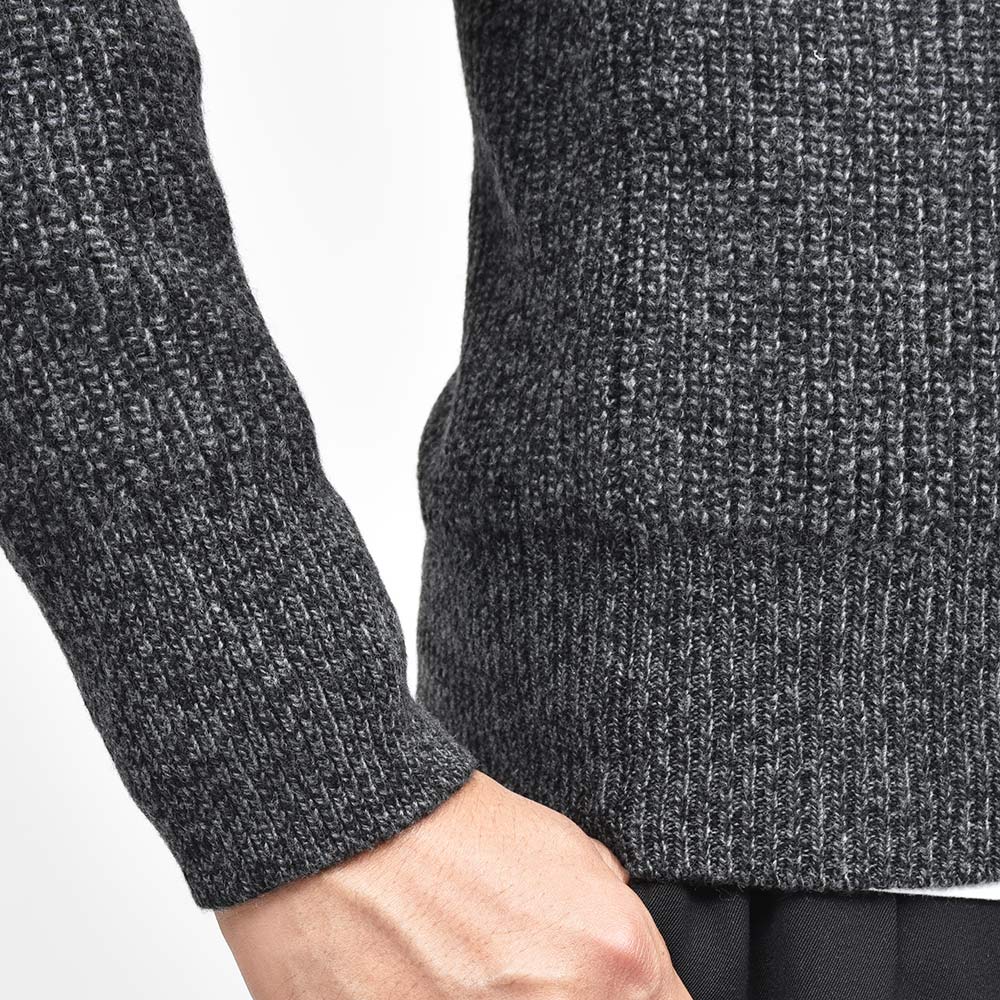 JOHN SMEDLEY ジョンスメドレー BRILEY リサイクルカシミヤ メリノウール 7ゲージ リブ編み ジップアップ ニットブルゾン STANDERD FIT