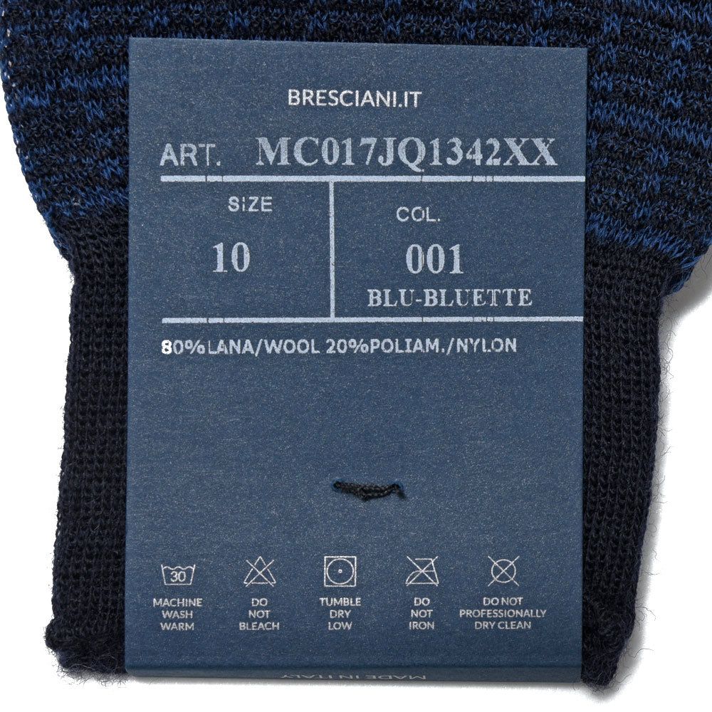 BRESCIANI（ブレッシアーニ） ウールナイロンジャガードチェックドレスソックス MC017JQ1342 18042202146