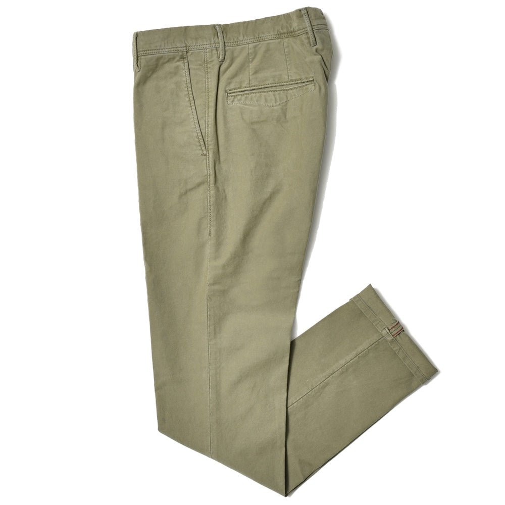 INCOTEX SLACKS（インコテックス スラックス） SLIM FIT ガーメントダイオーガニックコットンストレッチチノテーパードパンツ 18S100-4611D/21688