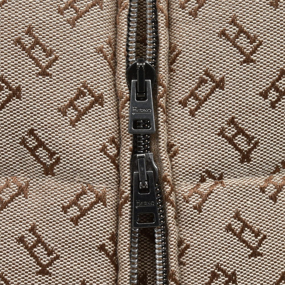 HERNO（ヘルノ） ポリエステルコットンモノグラムジャガードダウンベスト PI001200U-12605W