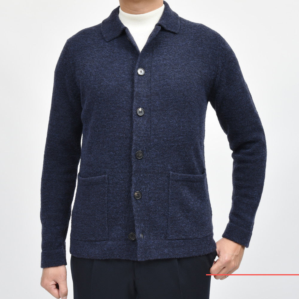 ZANONE（ザノーネ） ウールナイロンブークレニットシャツカーディガン CAMICIA/SLIM FIT/810117/ZN247/25441