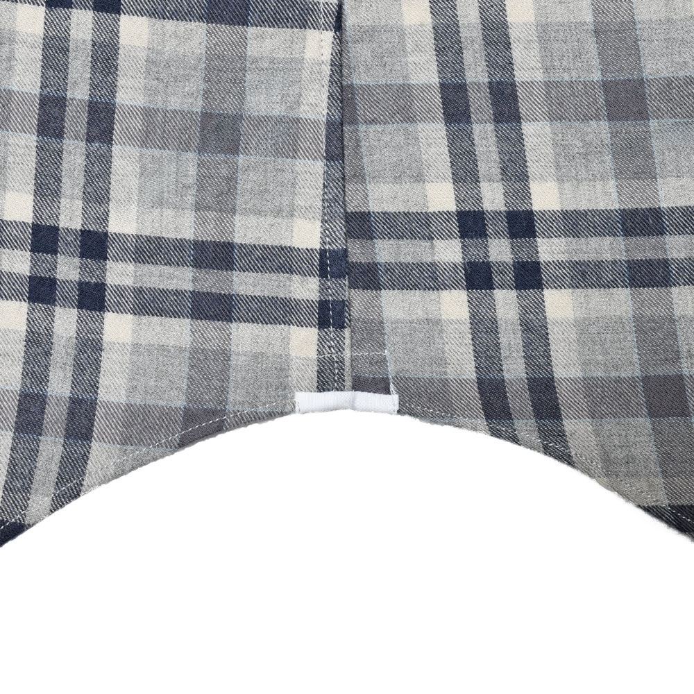 GLANSHIRT（グランシャツ） ウォッシュドコットンウールネルタータンチェックボタンダウンカラーシャツ 21406
