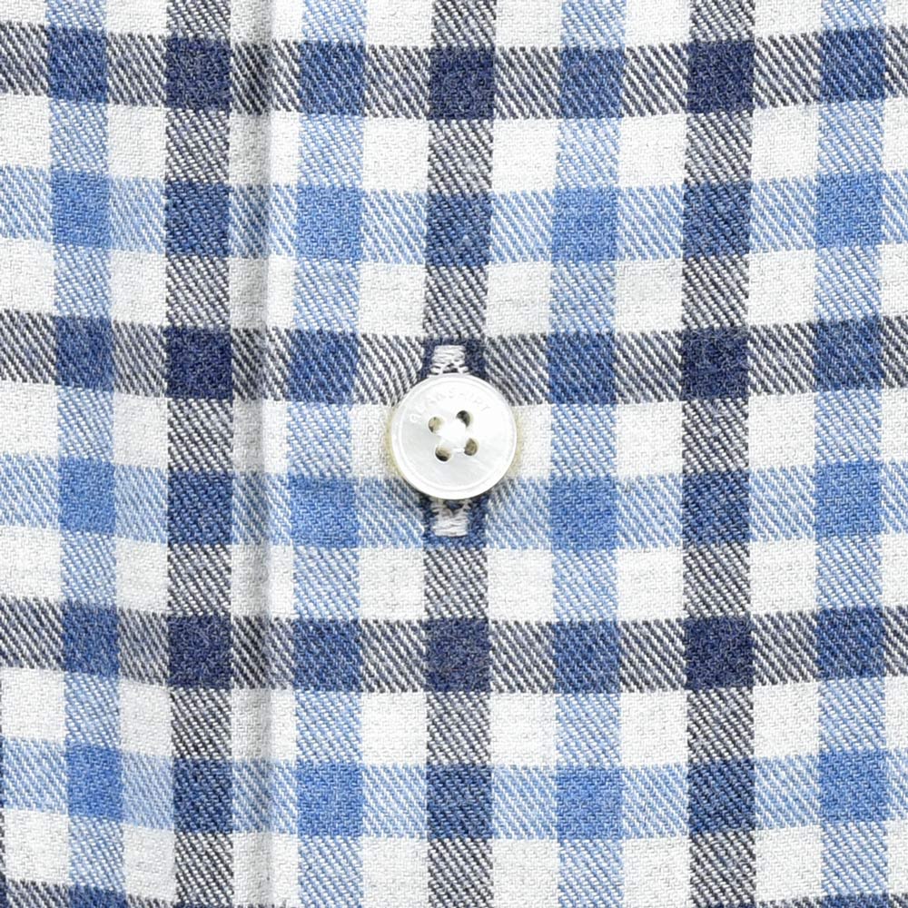 GLANSHIRT（グランシャツ） ウォッシュドコットンネルタッターソールチェックワイドカラーシャツ 21402