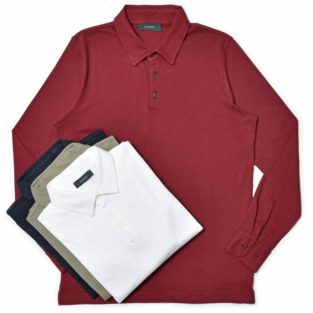ZANONE（ザノーネ） コットンジャージL/Sポロ POLO ML/SLIM FIT/815102/ZM338/23400