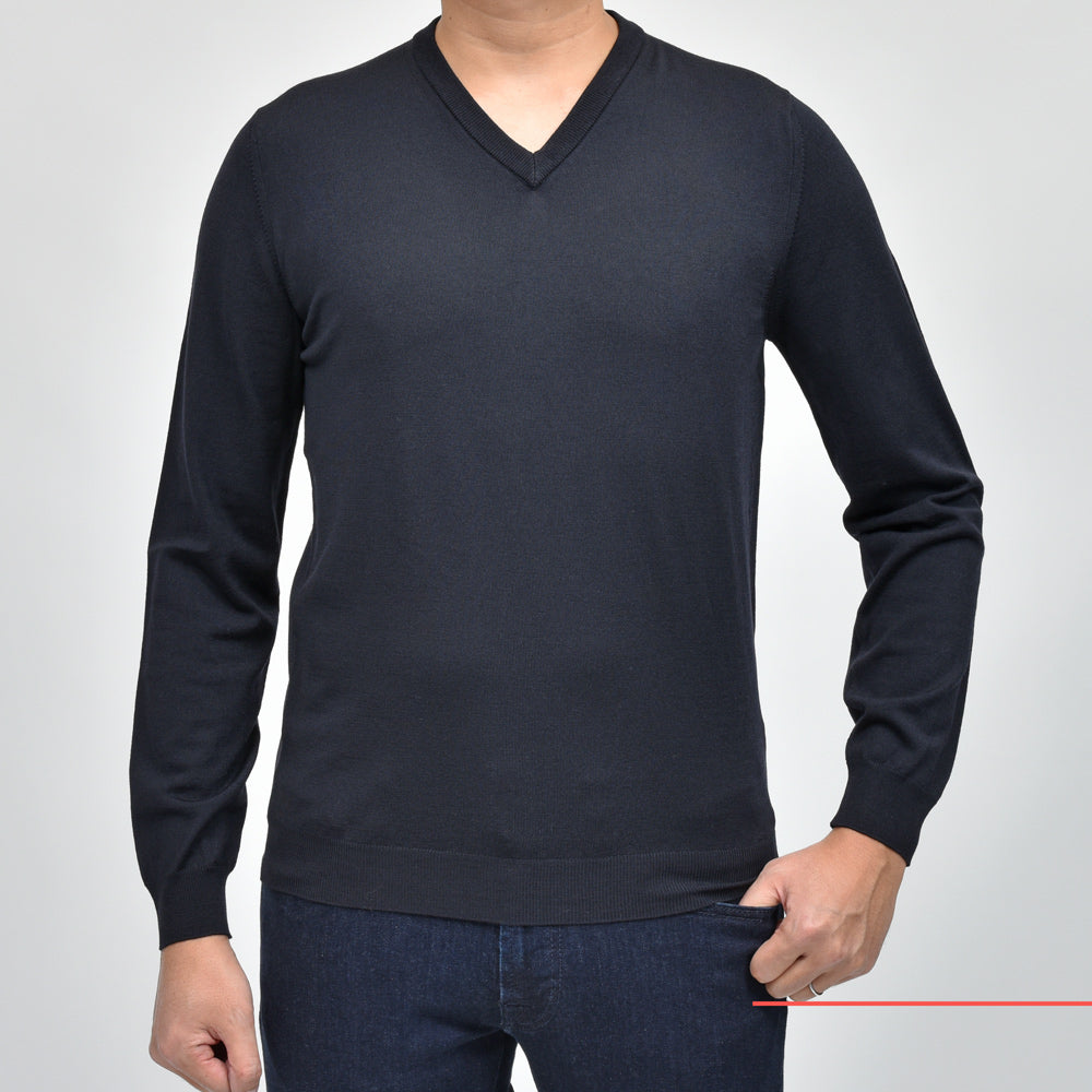 ZANONE（ザノーネ） ハイゲージストレッチウールVネックニット V/SLIM FIT/810103/ZO290/25403