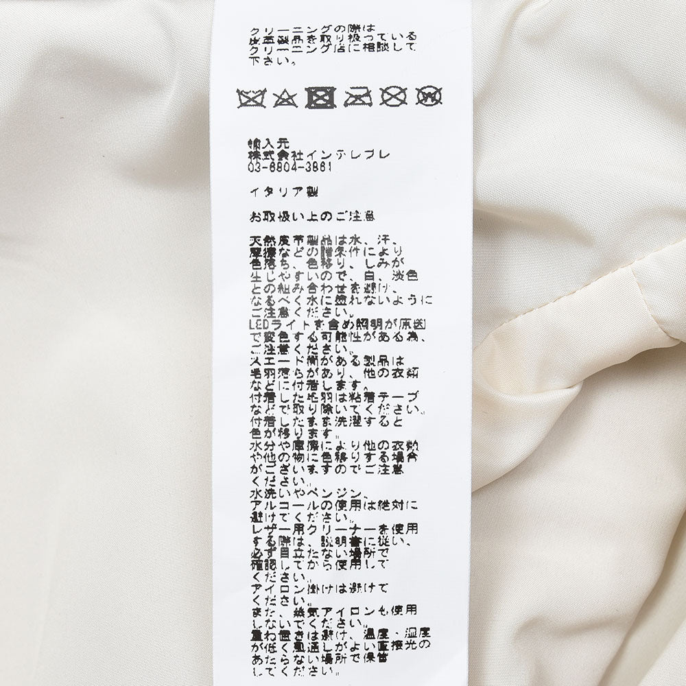 EMMETI エンメティ JURI ユリ ラムレザー ナッパチェラータ シルバージップ シングルライダース ジャケット