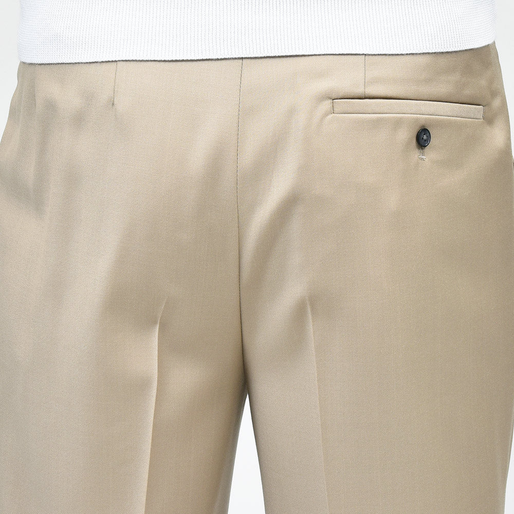 Fumiya Hirano THE TROUSERS フミヤヒラノトラウザーズ DORMEUIL ウール ツイル サイドアジャスター 2インプリーツ ドレスパンツ REGENT