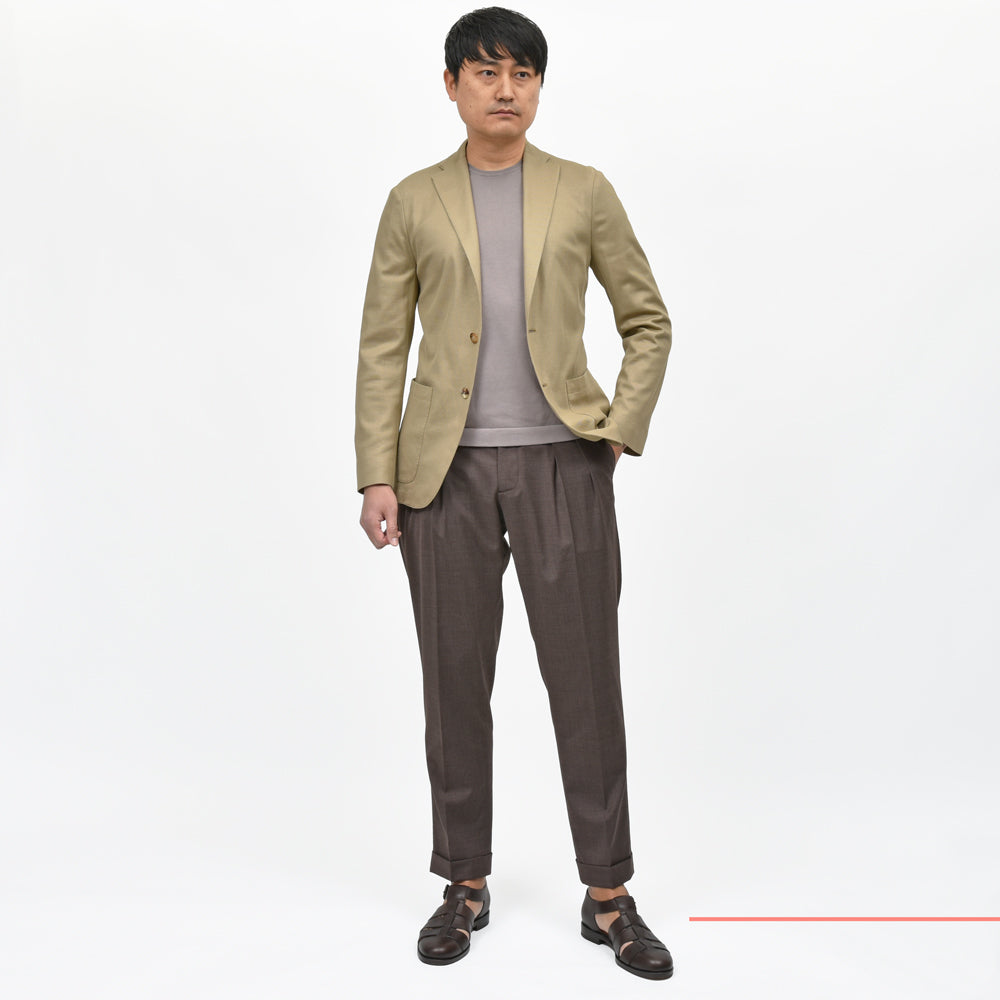 BOGLIOLI（ボリオリ） EMPTY JACKETエンプティジャケット コットンホップサックジャージ2Bジャケット 0G0166/SB5024