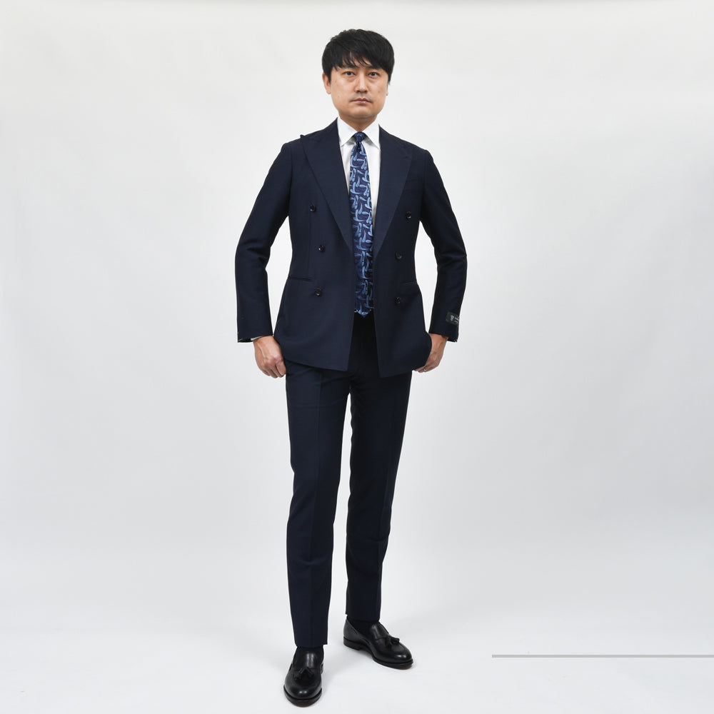guji（グジ） SUPER BRIOスーパーブリオ キッドモヘアウール6B1プリーツダブルスーツ(MADE BY RING JACKET / DORMEUILファブリック)【春/夏】17151